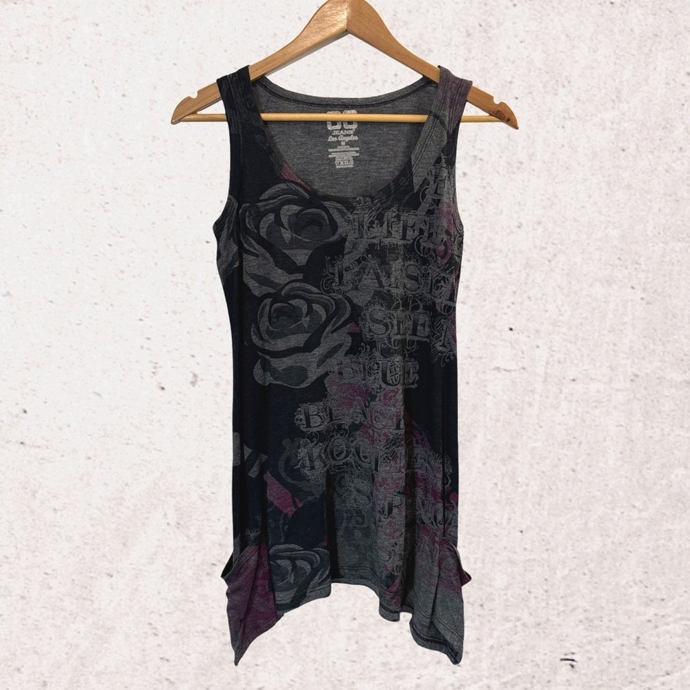 Women's Black and Gray Tank Top